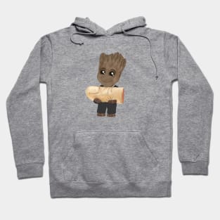 Groot and a thumb Hoodie